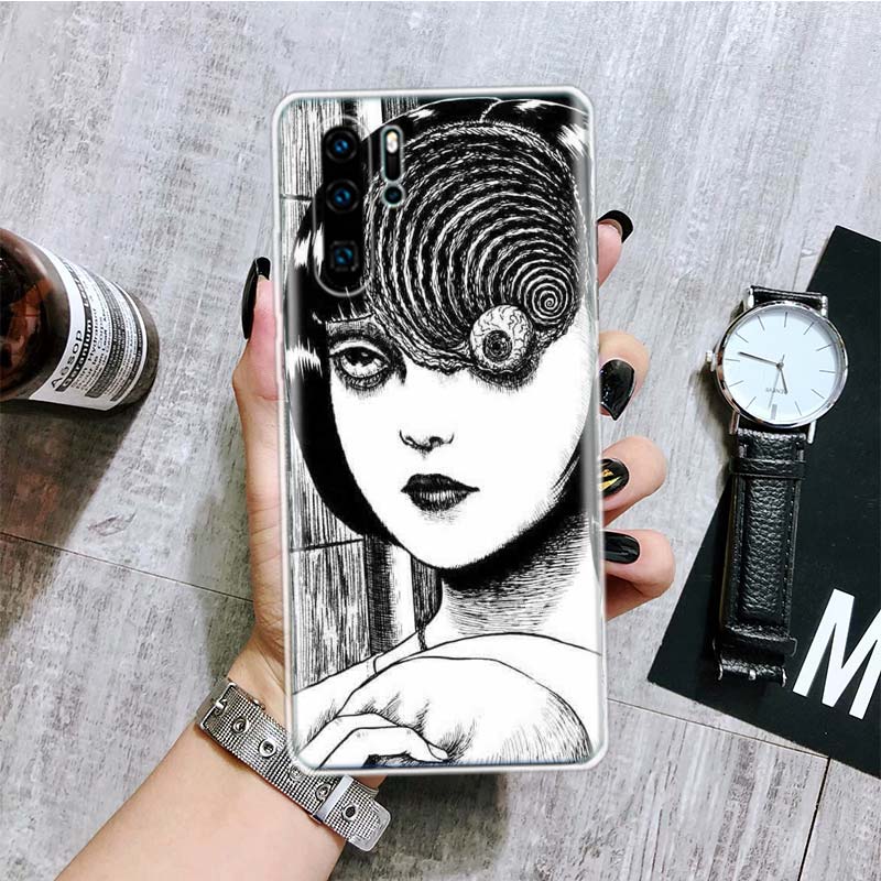 Horror Comic Junji Ito Tomie Tees Phone Case For Huawei Honor 10 9 20 9X 8A 8X 8S Lite Pro Y5 Y6 Y7 Y9S P Smart Z 2019 2021 10i