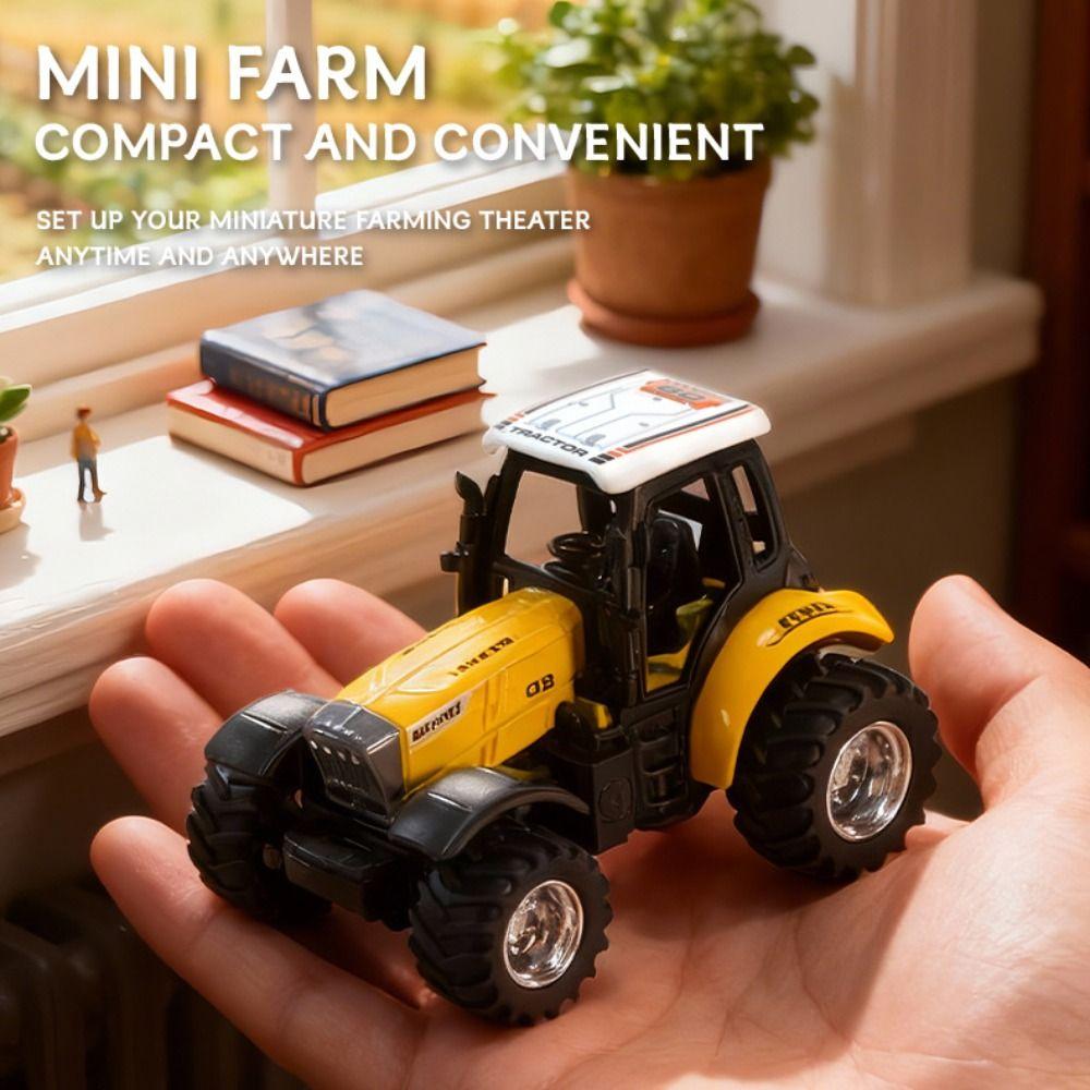 Remote Control Car Engineering Vehicle 2.4G Transport Truck 1:64 Alloy Farm Tractor  Desktop Toy
