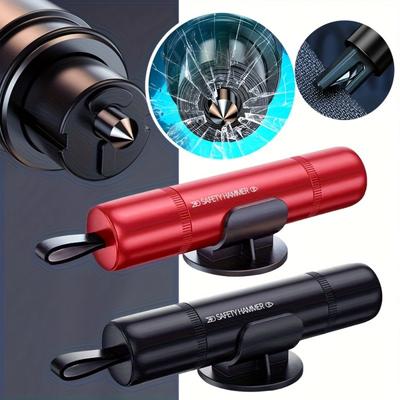 1PC/2-in-1 Car Safety Hammer, with Window Breaker and Seat Belt Cutter - Emergency Escape Tool for Vehicle Safety