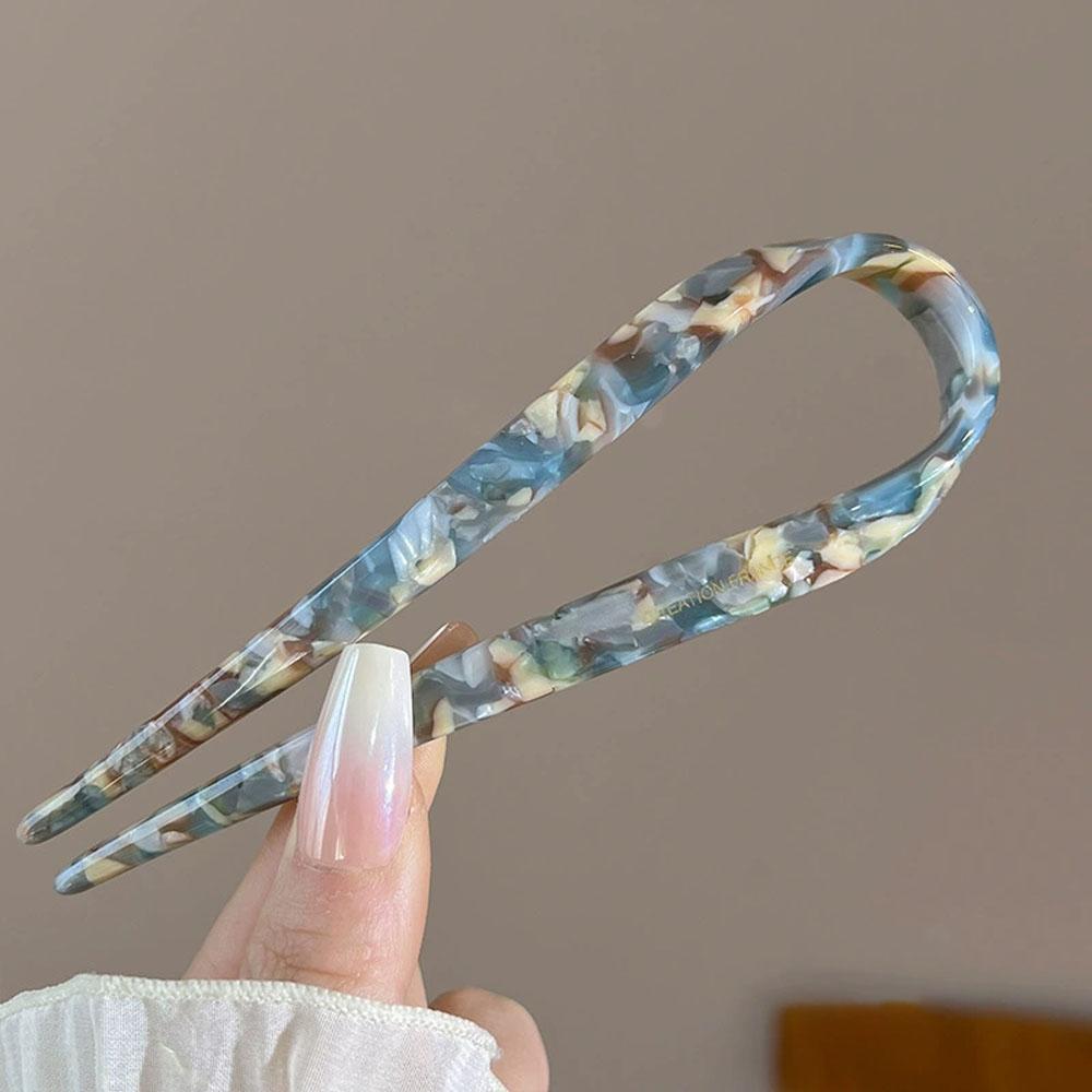 

Ретро U-образная ацетатная заколка для волос для женщин элегантный темперамент заколка для хвостика модные аксессуары для волос для девочек