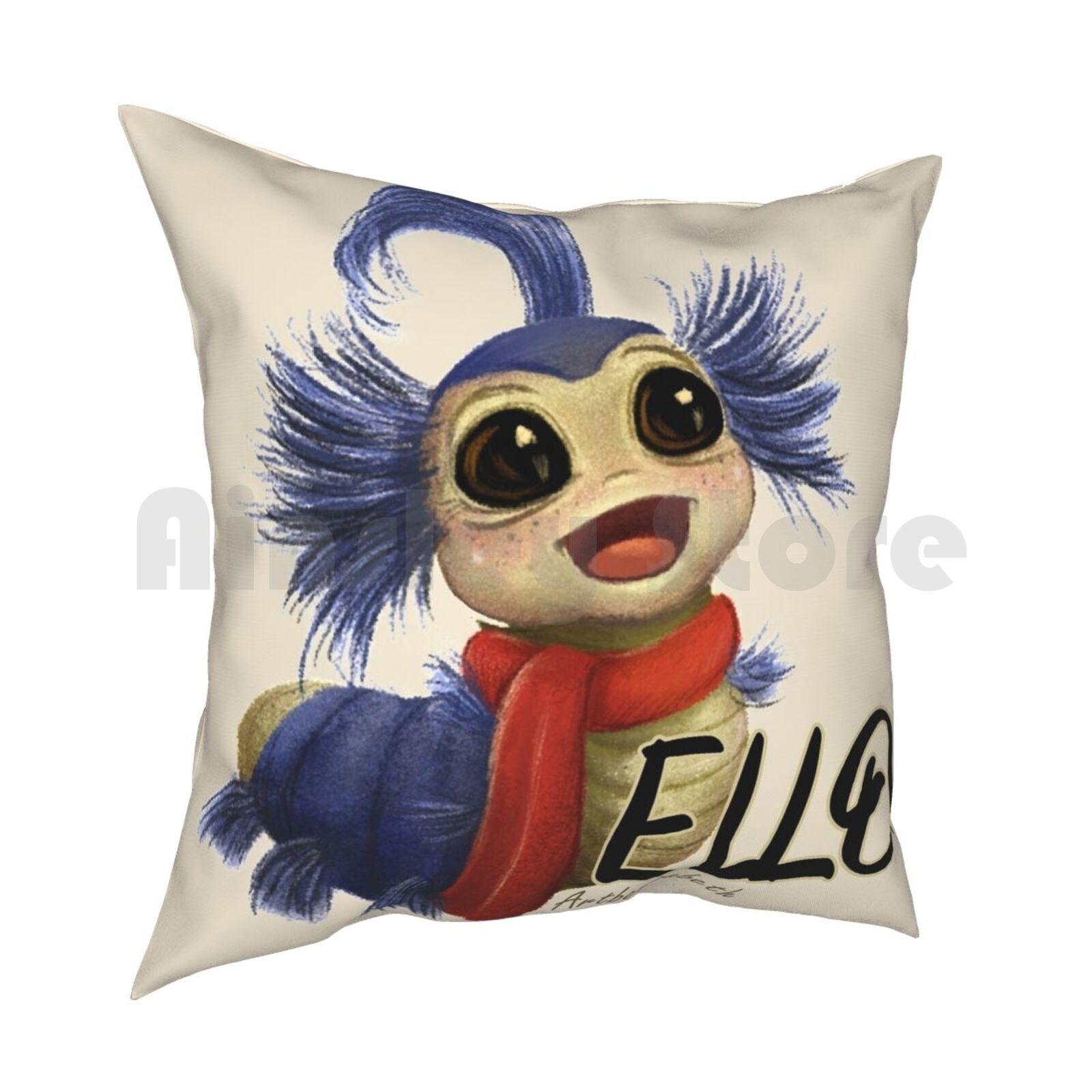Labyrinth Worm Pillow Case Printed Home Soft Throw Pillow Worm Labyrinth Ello Worm Ello Dentro Del Laberinto Sarah Ludo 30x30cm 12x12in