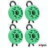 4Pcs Front Green Power Window Regulator Guide Roller Clip For Volvo 850 1993 - 1997 S70 V70 1998 - 2000 Automotive Goods 4493433