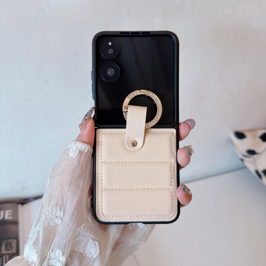 Ring Buckle Suitable Mixflip2 Phone Case Folding Mixflip Leather Pattern Protective Cover