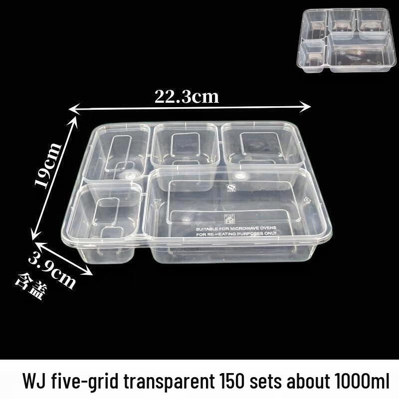 Disposable Multi-Compartment Takeaway Meal Boxes