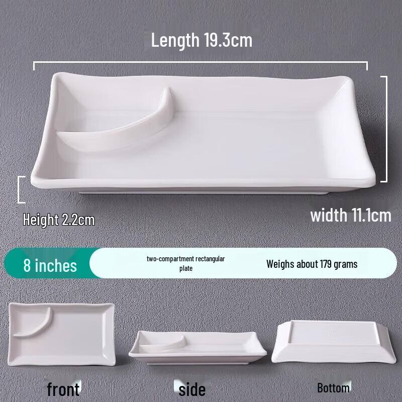 

Белые меламиновые тарелки с отделениями для пельменей