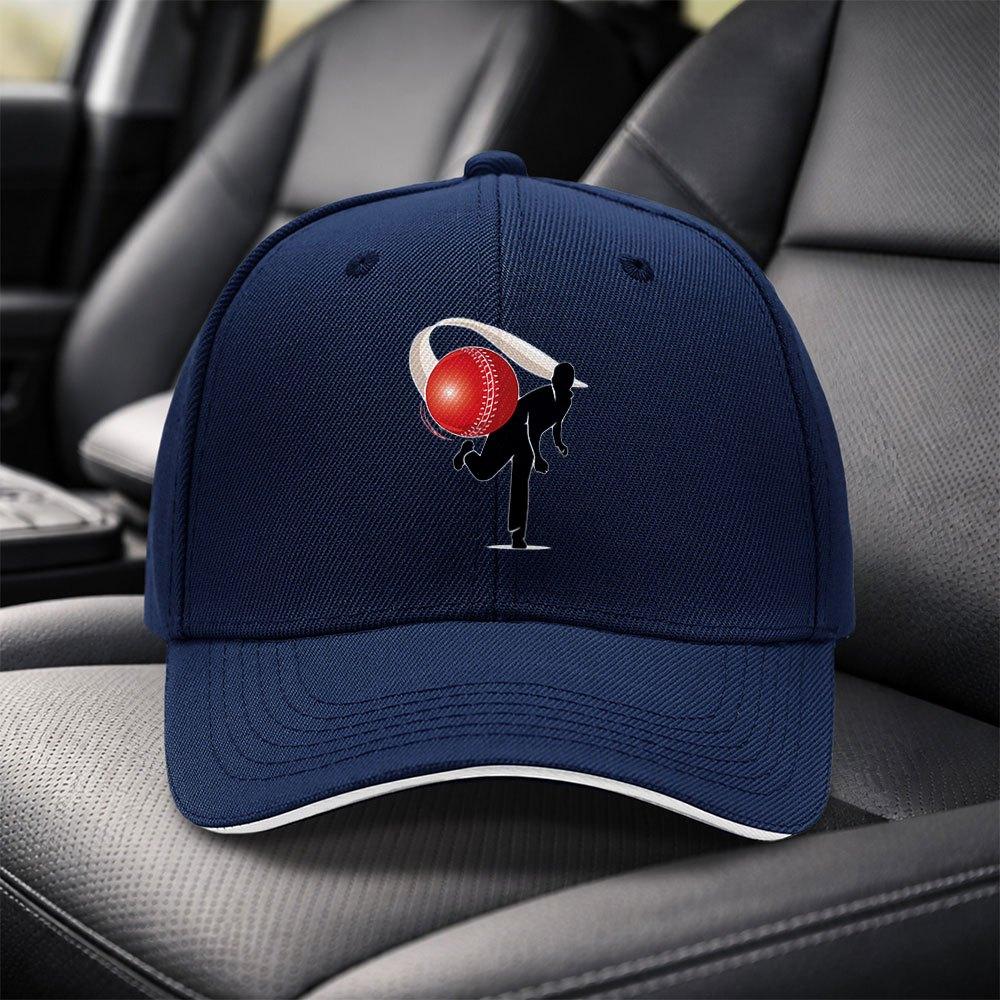 CricketThemed Adjustable Duckbill Cap  Black Unisex Cricket Pattern Cap for Unisex  Women Hand Washable