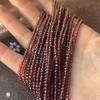 5 Stränge, Naturstein Spinellperlen, Boho Rötlich-Braune Lose Zwischenperlen, 2mm, 3mm für DIY Halskette, Armband, Fußkettchen Zubehör Unisex Basteln 38cm