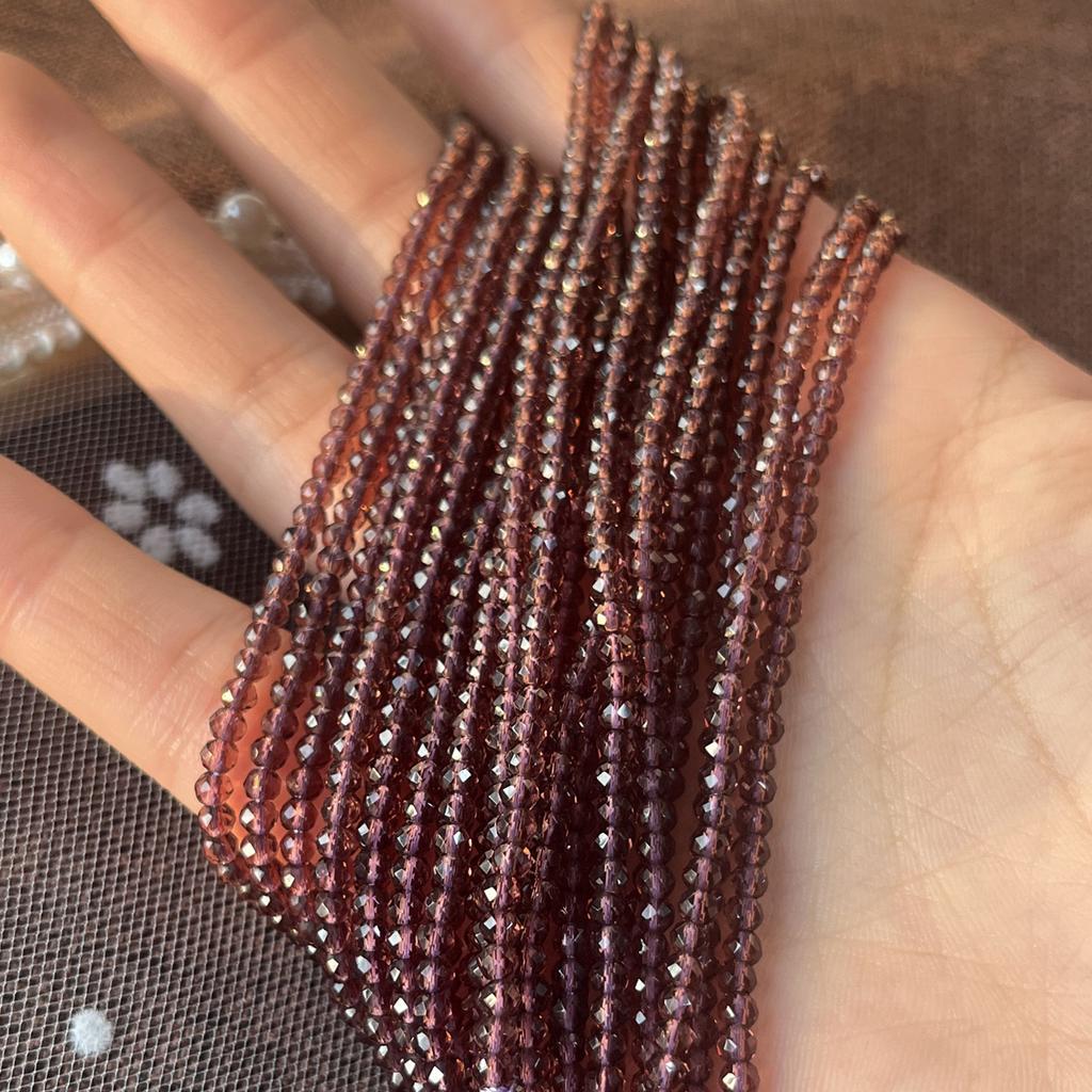 5 Stränge, Naturstein Spinellperlen, Boho Rötlich-Braune Lose Zwischenperlen, 2mm, 3mm für DIY Halskette, Armband, Fußkettchen Zubehör Unisex Basteln 38cm