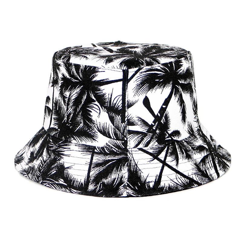 Cappello da Pescatore con Fantasia di Foglie di Cotone Con Protezione Solare Per Viaggi all'Aperto e Abbigliamento Casual