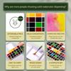 Portable Travel 24/36/48 Color Solid Watercolor Paint Metal Box Palette Schmincke Watercolor Painting Set Art Drawing Supplies