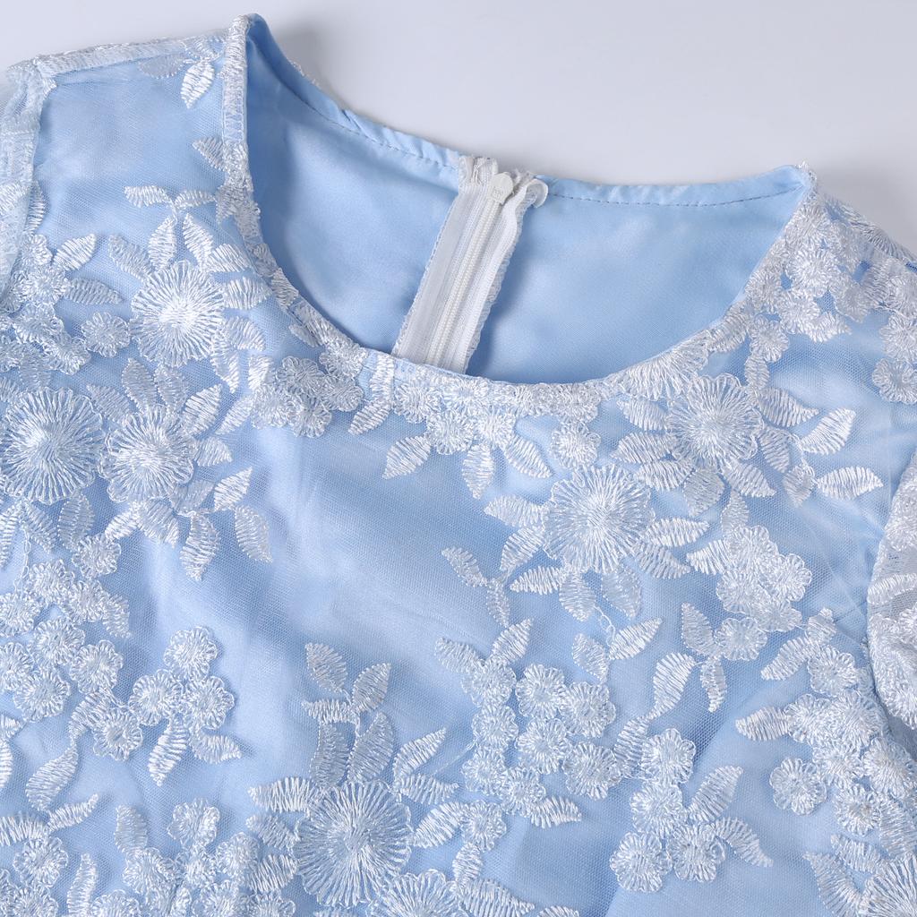 Lace Patchwork Fake Two Piece Plus Size Midi Dress Half Sleeve Elegant Party Dress Comfortable Lightweight Slimming Flattering Fit