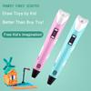 Kinder 3D-Stift 3D-Zeichen Druckstift LCD-Bildschirm Netzteil 40 Farben 200M PLA-Filament Kinder Jungen Mädchen Geburtstag DIY-Geschenk