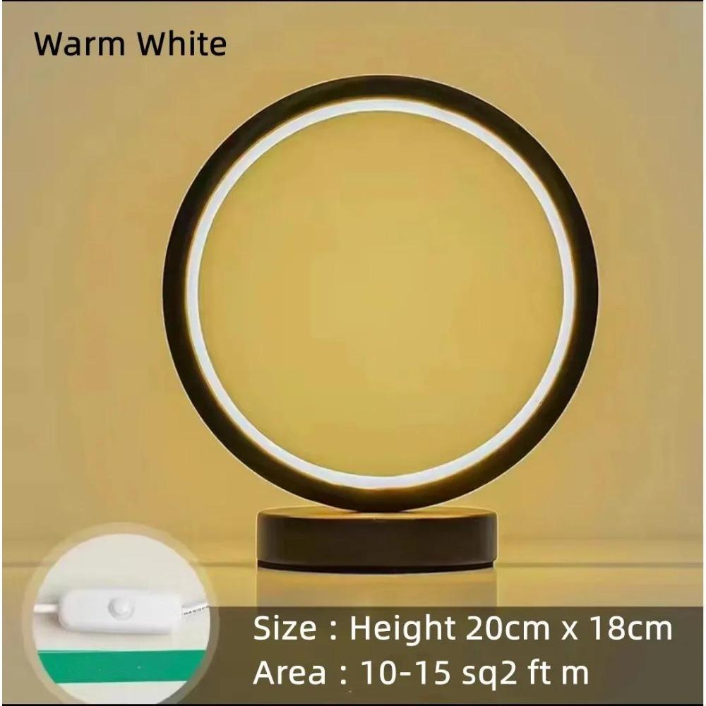 20CM LED jednoduchá kruhová kruhová stolní lampa Ložnice Ložnice Obývací pokoj Restaurace Hotelová dekorativní lampa Stmívatelné kulaté noční světlo