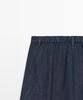 Masimodutti Linen Blend Wide Leg Denim Pants