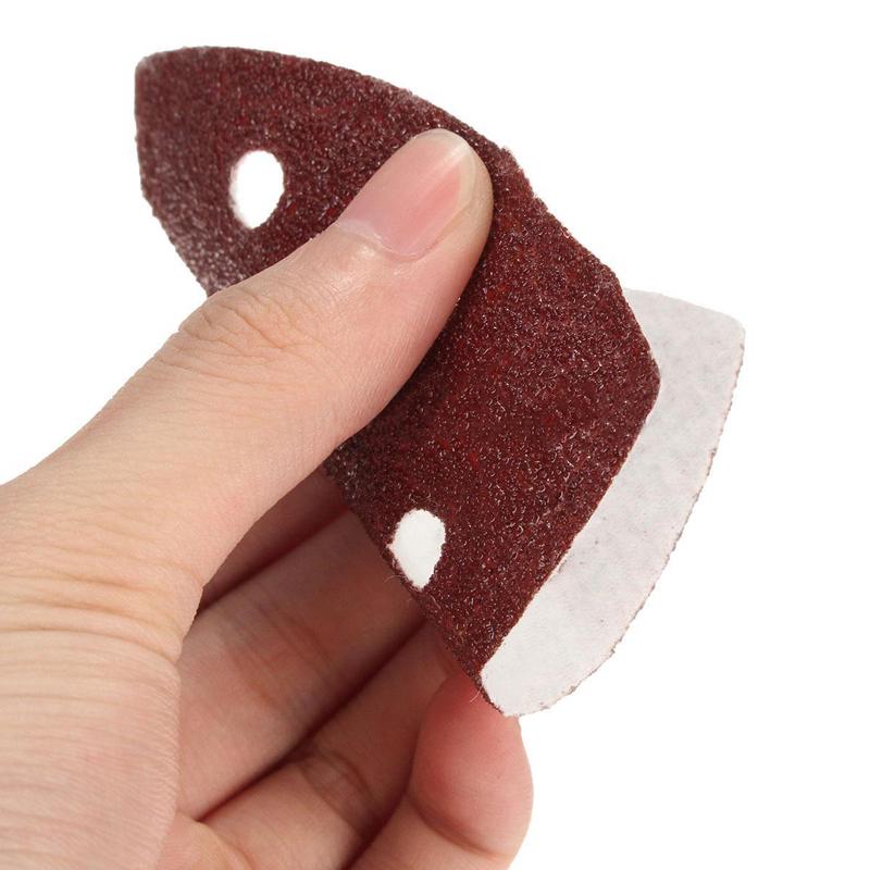 10pcs 90mm Detail Sanding Sheets Triangle Sander Pads Set 40 60 80 100 120Grit