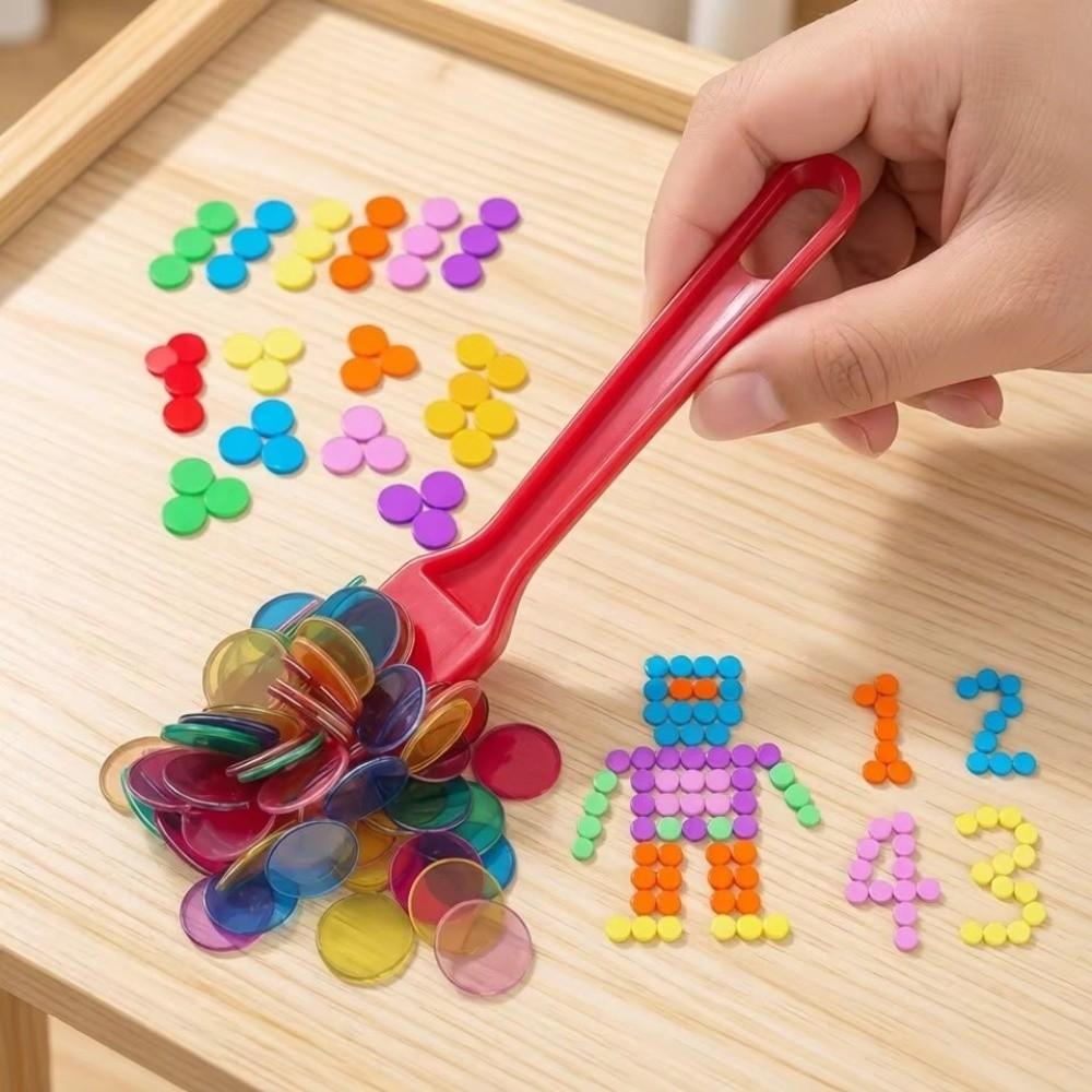 ABS Bingo Wand Set Color Sorting Magnetic Chip Set New Educational Game Set for Children