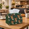 1pc 1pc Maximalist Tropical Leopard Tissue Box Cover with Feather And Exotic Patterns - Soft Fabric Case Suitable for Living Room, Car, Decor - Durabl