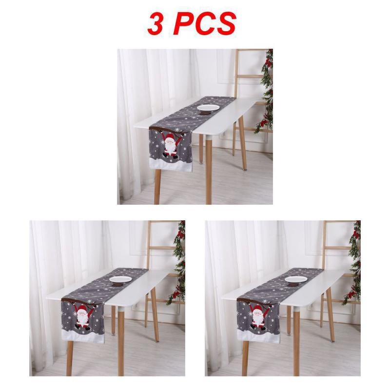 Linen Christmas Table Runner Snowman Xmas Tree Home Dining Table Cover Tablecloth 2024 Navidad Noel Christmas Decorations 2025