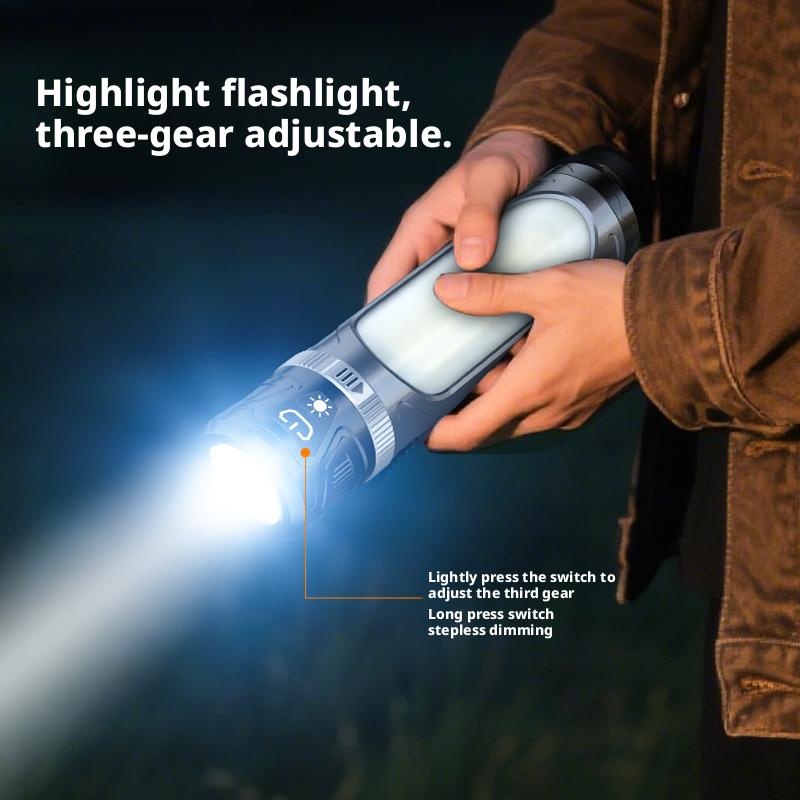 Rechargeable Multi-Functional Long Endurance Flashlight Work Light Portable Outdoor Camping Tent Light