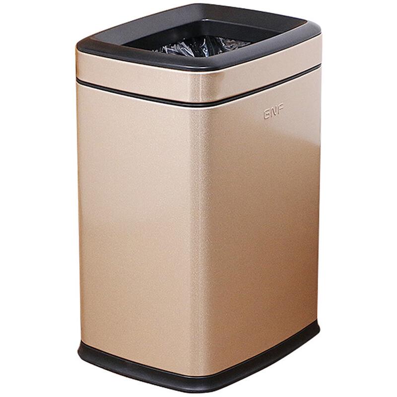 Xuanyong Square Open-Top Stainless Steel Trash Can