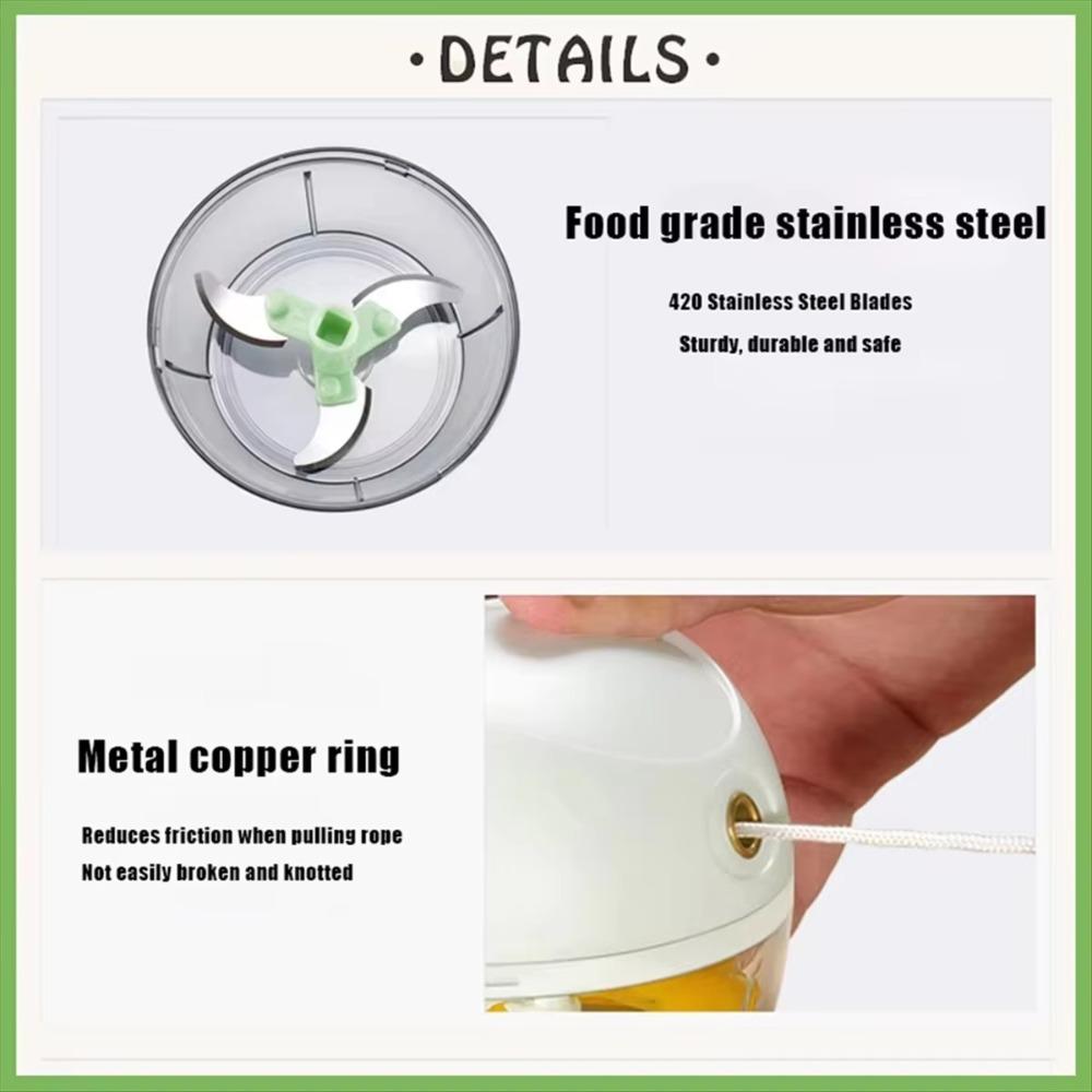 Portable Garlic Chopper 170ML Vegetable Chopper  Kitchen Cooking Tool Accessories