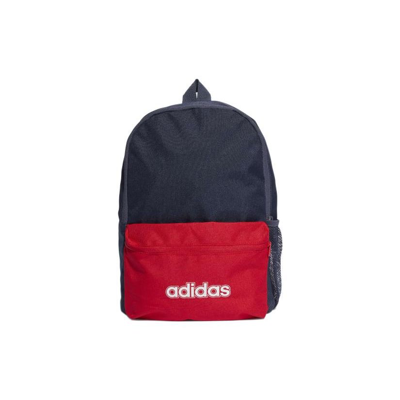 Adidas Logo Print Recycled Polyester Fabric Backpack Men Backpack Navy-Blue Red IC4995 One Size