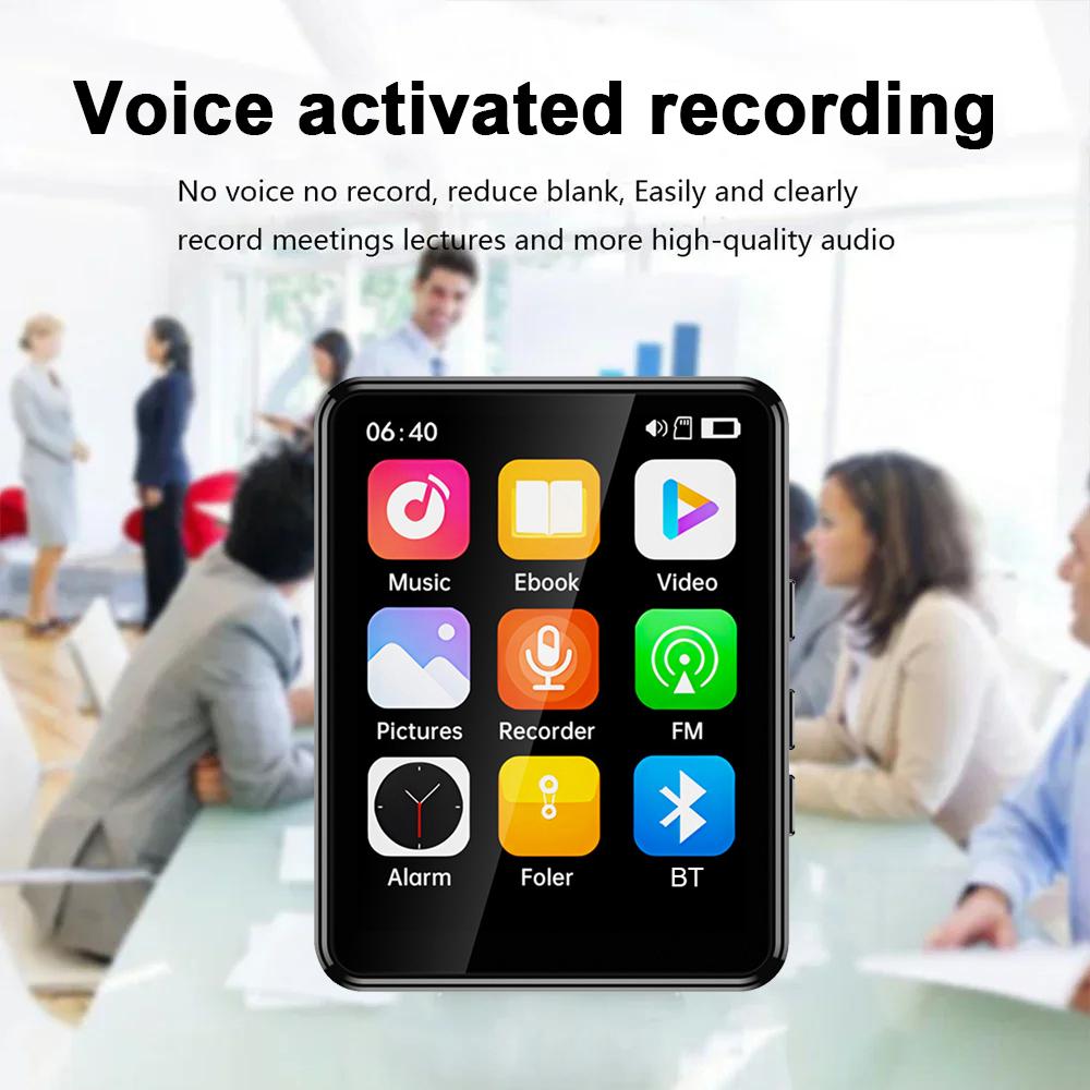 Bluetooth MP3 Player 2.4 Inch Touch Screen HiFi Music Player Support 128G Expansion Built-in Speaker With E-book /FM/Radio/Video