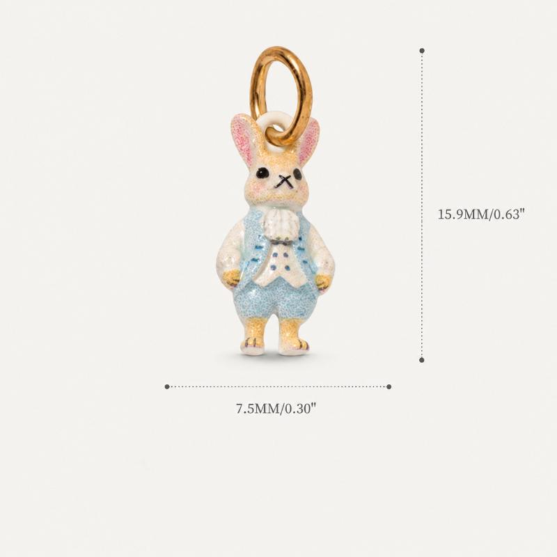 Copper Rococo Animal Figure Charm Pendant Gold Plated Cute Retro Charms For Women Diy Handcraft Bracelet Necklace Accessories