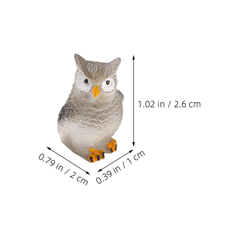 STOBOK Mini Uil 12 stuks Hars Mini Uil Sprookjestuin Mini Dierfiguren voor Moslandschap DIY Terrarium Huisdecoratie Beeldjes, Standbeelden,