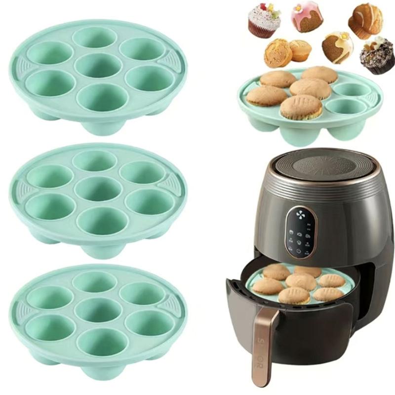 2 Pack Silicone Cake Molds Collapsible Bakeware Air Fryers Cake Moulds Muffins Tray Baking Accessories for Cake Muffins