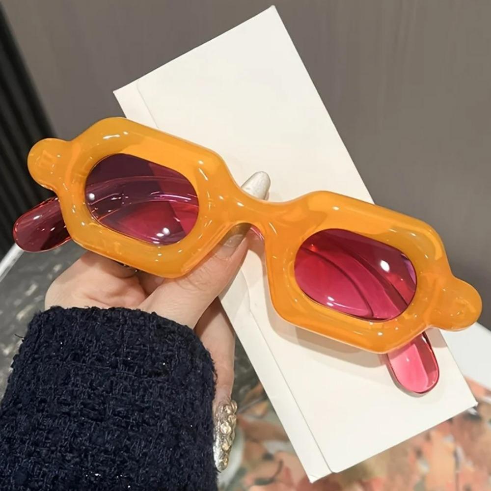 Square Candy Color Y2K Women's Fashion Sunglasses Hip Hop Street Suitable Summer Party Accessories