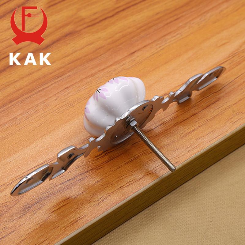 KAK 41mm China Blue and White Porcelain Ceramic Cabinet Handle and Pulls Kitchen Handles Drawer Knobs Furniture Handle and Knobs