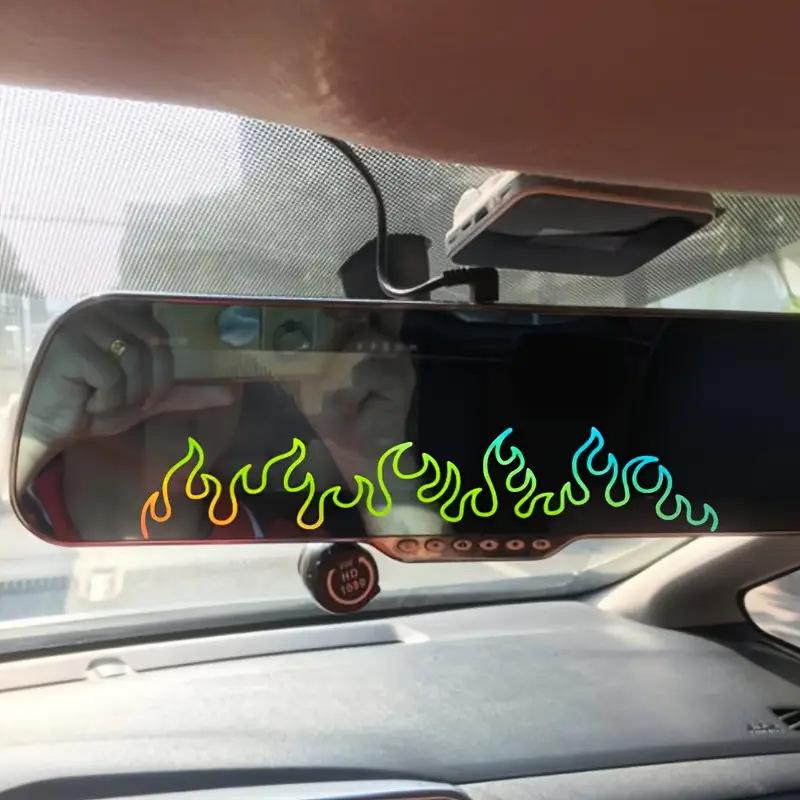1Pcs Flame Decal Sticker For Car, Laptop, Dashboard, Mirror - Gift, Mirror Decoration | Vibrant Flame Design