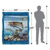 JQ Licensing Silky Scene Fishing Supersoft Blanket