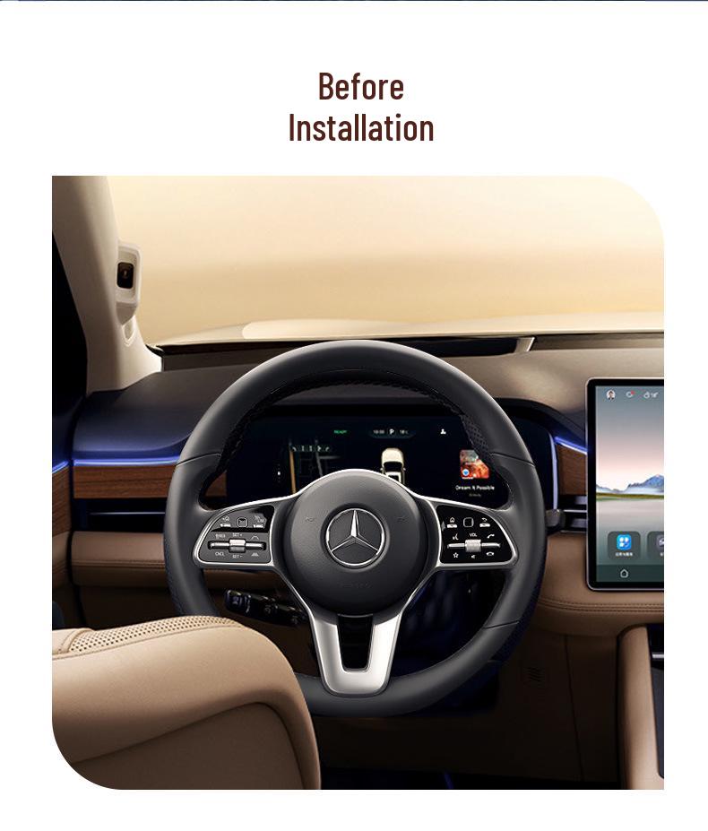 Husă Volan Universală Încălzită Wireless - Pluș, Anti-Îngheț, Suedeză cu Fir Scurt pentru Iarnă, Rotundă și în Formă de D