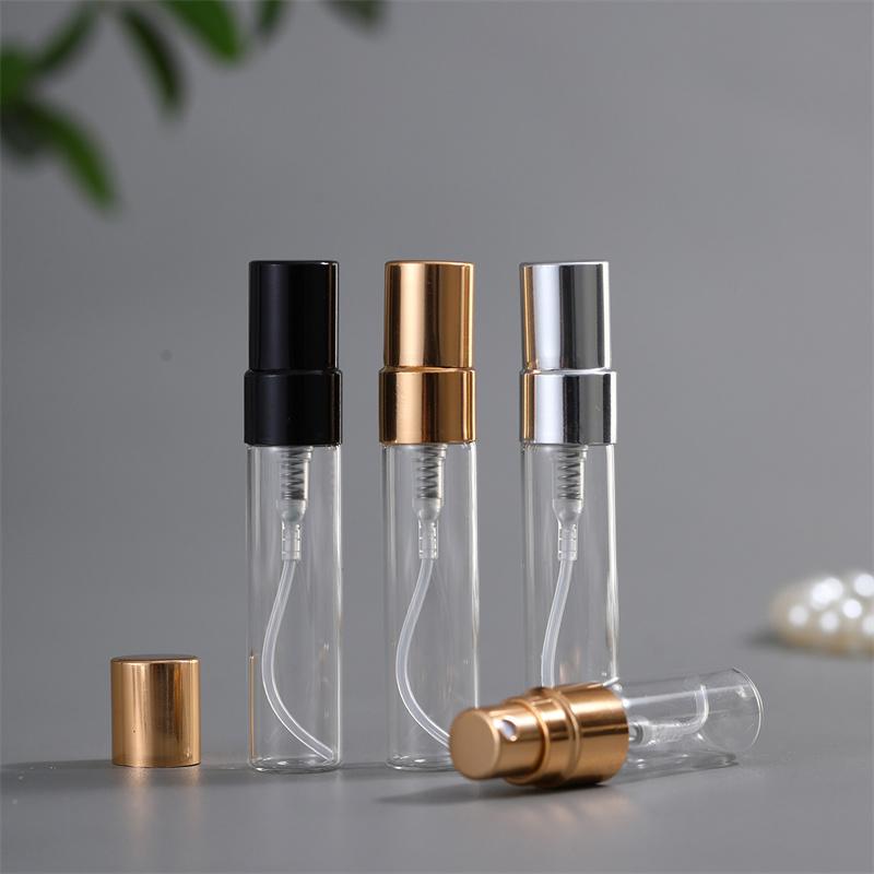 10/50PCS 2ML 3ML 5ML 10ML Glass Bottle Essential Oil Bottle Fine Mist Spray Bottle Mini Portable Perfume Bottle High Quality