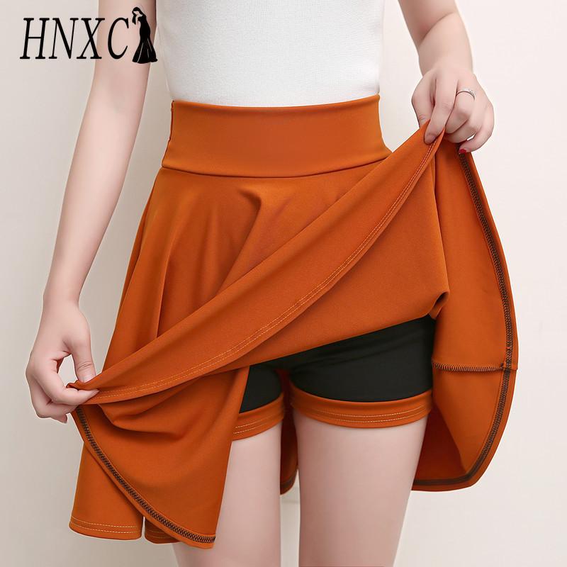 HNXC 16 Color Women's Fashion Casual Solid Color Print Summer Spring Skirt