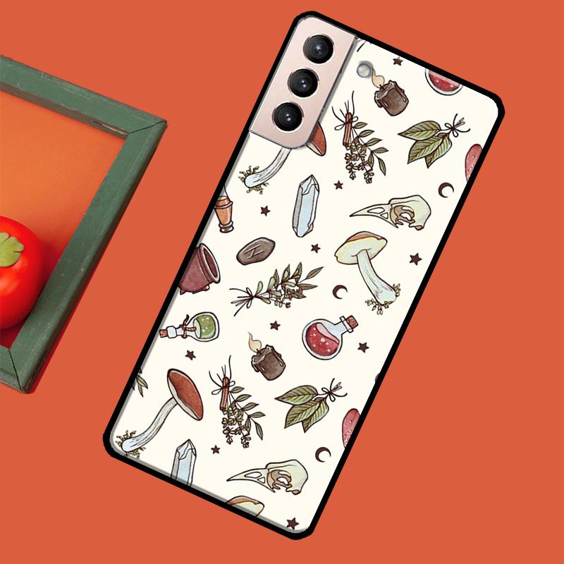 Cottagecore Frog Mushroom Moon Witchy Case For Samsung Galaxy S23 S22 Ultra S20 FE S21 Ultra Note 20 S9 S10 Note 10 Plus Coque