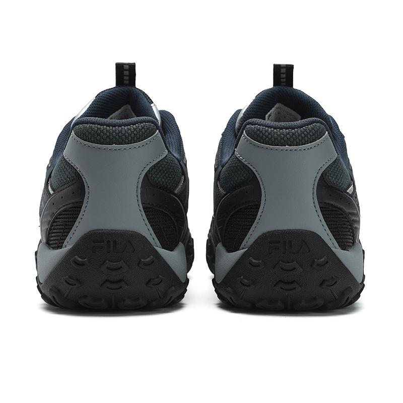 Fila Pebble Ballet Shoes Retro Versatile Trendy Fabric Synthetic Leather Durable Low-Top Running Shoes Men Sneaker Gray Blue F12M512107FCM