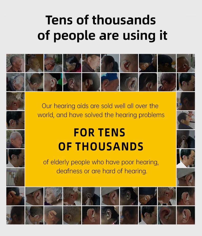 Rechargeable Noise-Canceling BTE Hearing Aid Sound Amplifier for Seniors