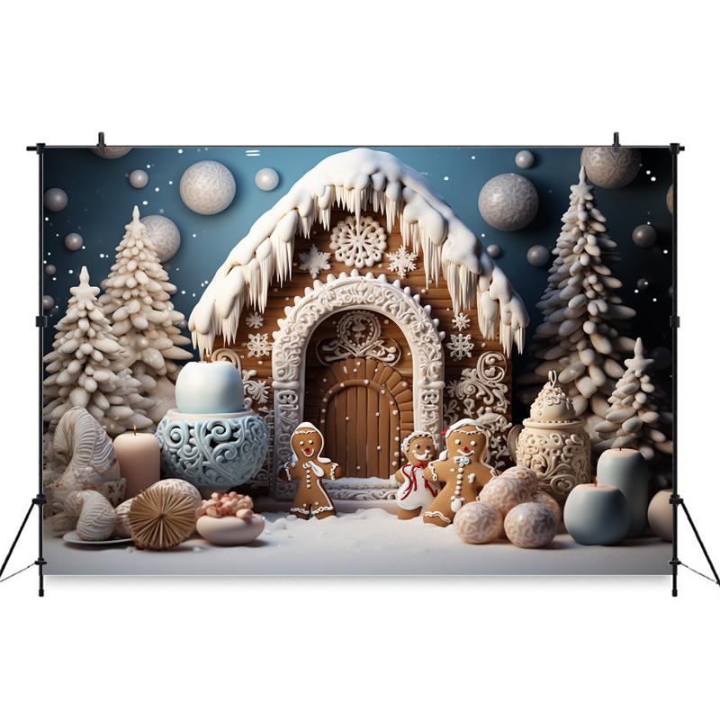 Mocsicka Christmas Photo Background Xmas Tree Snow Decors Family Holiday Party Baby Shower Boy Girl Photography Backdrops Banner142