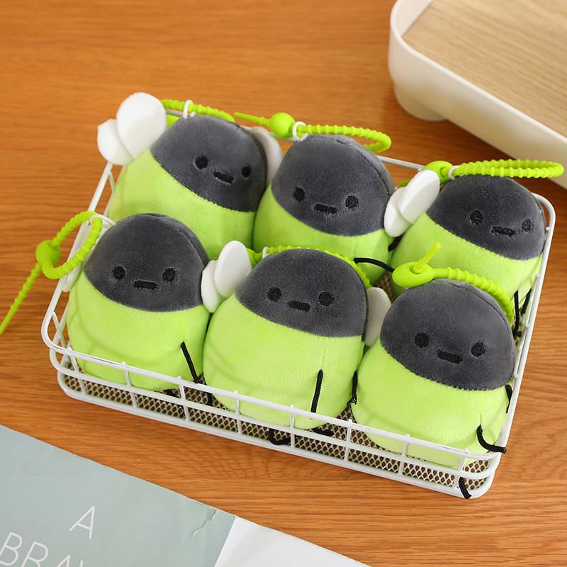 Fireflies Hangfook Glowing Plush Keychain Pendant Doll Key Chain Holder Gift Toy