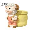 Small Plant Pot for Gift Cute Lamb Planter, Cartoon Sheep Carring Bag Pot, Succulents Resin Flower Succulents, Houseplants, Desk Decoration Decorative