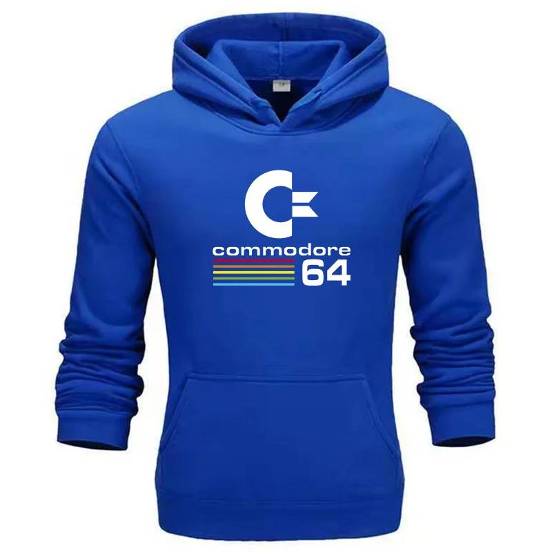 Bequemer Herren-Hoodie-Trainingsanzug für Herbst und Winter, Herren-Sweatshirt Commodore 64, coole Kleidung, Langarm-Hoodies, Street-Hoodie