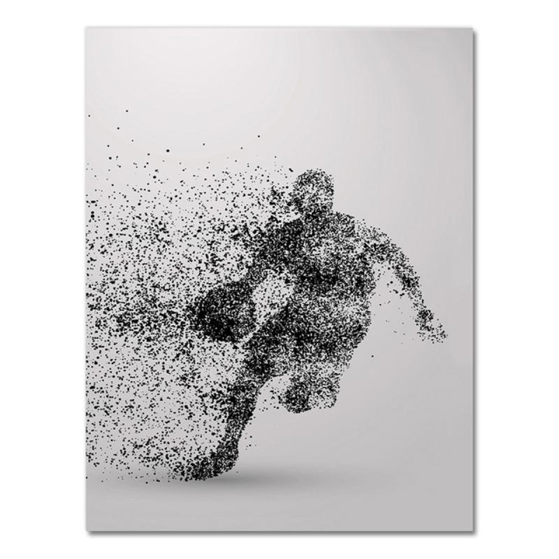 Abstract Baschet Sport Bărbat Trage la Coș Postere și Imprimeuri Pictură pe Pânză Artă de Perete Imagine pentru Living Decor Acasă