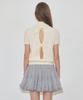 SINOON Rabbit Tie Half Sleeve Turtleneck Knit (Cream)
