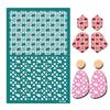 Valentines Day Silk Screen Stencils Reusable Earrings Screen Printing Stencils Lovely Heart Mesh Transfers Stencils