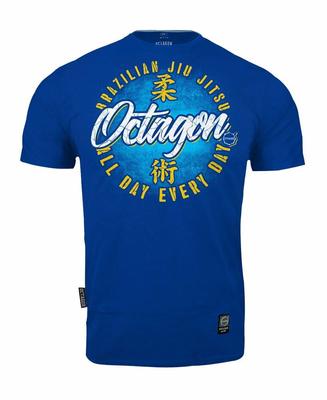Octagon Brazilian Jiu Jitsu Blue Streetwear Fightwear Mma Bjj Unisex T-Shirt