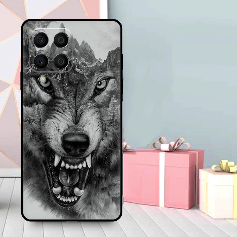 Animal Wolf Howling Case For Samsung Galaxy M16 M31 M21 M13 M33 M53 M15 M35 M55 M36 M56 M12 M32 M52 M14 M34 M54