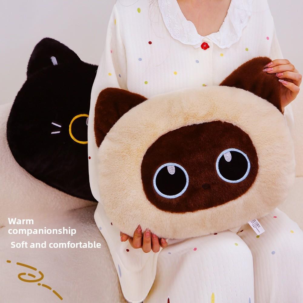 Cute Cat Plush Pillow Toy With Pp Cotton Filling For Kids And Adults